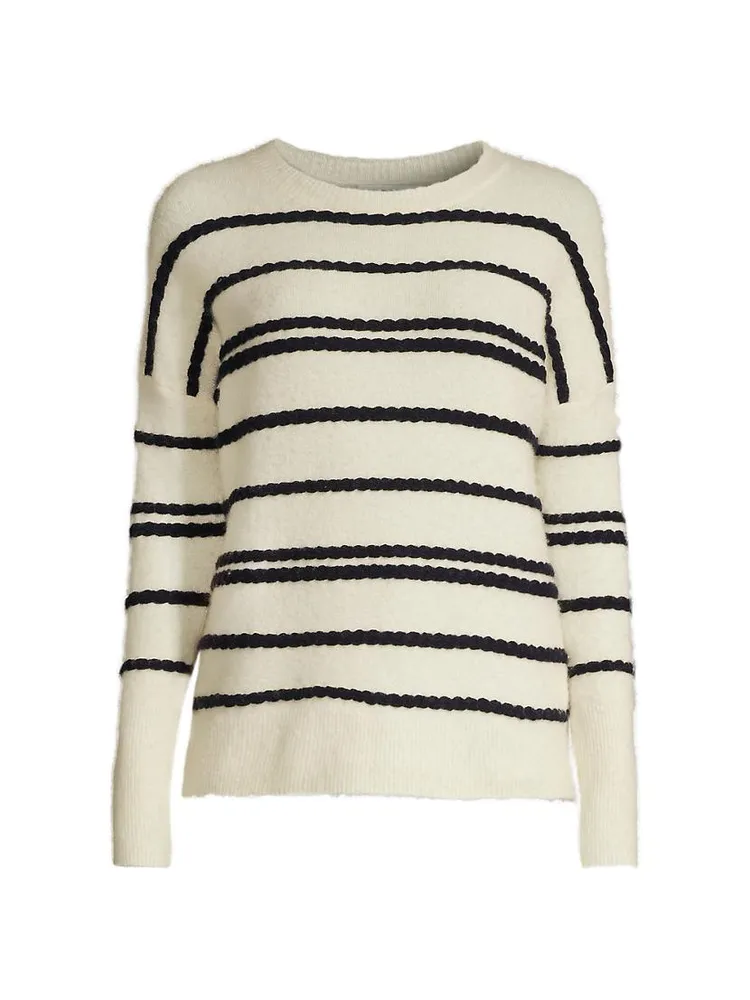 Rope Intarsia Crewneck Sweater