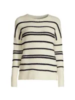 Rope Intarsia Crewneck Sweater