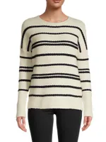 Rope Intarsia Crewneck Sweater