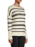 Rope Intarsia Crewneck Sweater