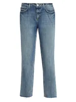 Milana Raw Straight-Leg Jeans