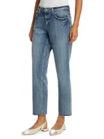 Milana Raw Straight-Leg Jeans