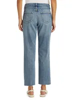 Milana Raw Straight-Leg Jeans