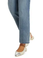 Milana Raw Straight-Leg Jeans