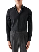 Slim-Fit Melange Four-Way Stretch Shirt