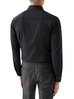 Slim-Fit Melange Four-Way Stretch Shirt