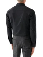 Slim-Fit Melange Four-Way Stretch Shirt
