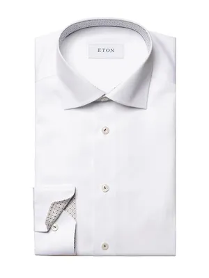Slim-Fit Geometric Twill Shirt