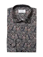 Slim-Fit Paisley Dress Shirt