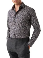 Slim-Fit Paisley Dress Shirt