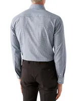 Contemporary-Fit Geometric Dress Shirt