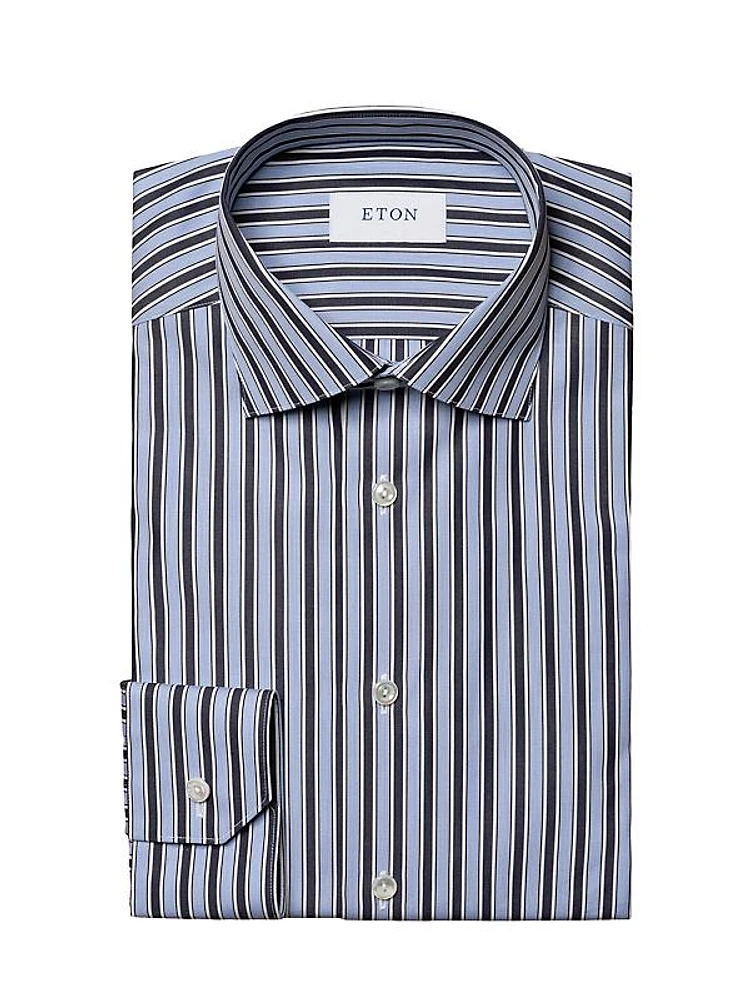 Contemporary-Fit Striped Poplin Shirt