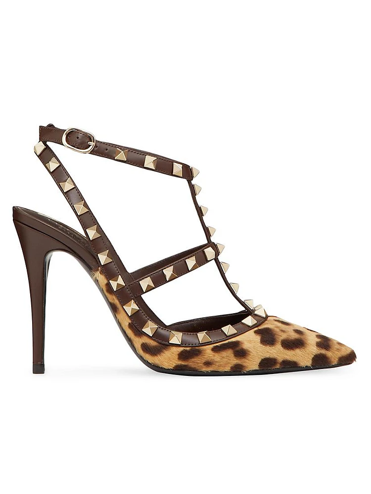 Rockstud Pumps Pony-Effect Calfskin With Straps