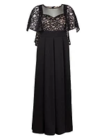 Plus Alluring Sequins Lace Jumpsuit