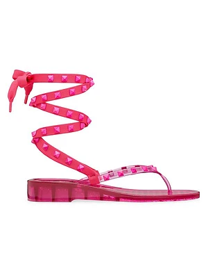 Rockstud Rubber Thong Sandals With Matching Studs