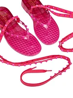 Rockstud Rubber Thong Sandals With Matching Studs