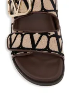 Vlogo Signature Slide Sandals Toile Iconographe