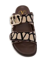 Vlogo Signature Slide Sandals Toile Iconographe