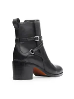 Hazel Buckle 60MM Leather Ankle Boots