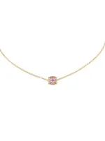 Procida 18K Rose Gold, Diamond & Pink Sapphire Pendant Necklace