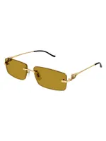 Cartier Panthère Classic 58MM Rectangular Sunglasses
