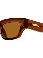 Edgy 53MM Rectangular Sunglasses