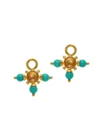 19K Yellow Gold & Sleeping Beauty Turquoise Earring Charms