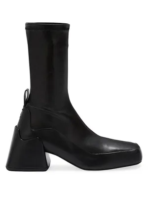 45MM Leather Ankle Boots