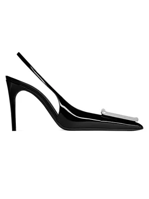 Avenue Slingback Pumps Patent Leather