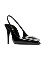 Avenue Slingback Pumps Patent Leather