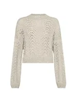 Dazzling Lace Sweater Cashmere Feather Yarn