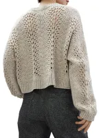 Dazzling Lace Sweater Cashmere Feather Yarn