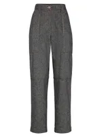 Utility Trousers With Shiny Tab