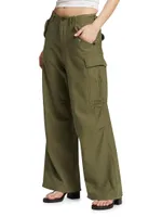 Wide-Leg Cargo Pants