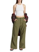 Wide-Leg Cargo Pants