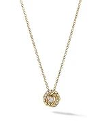 Petite Infinity Pendant Necklace in 18K Yellow Gold with Diamonds