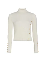 Silk-Blend Asymmetric Buttoned Sweater