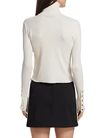 Silk-Blend Asymmetric Buttoned Sweater