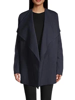 Double-Face Cotton-Cashmere Open Cardigan Jacket