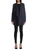 Double-Face Cotton-Cashmere Open Cardigan Jacket