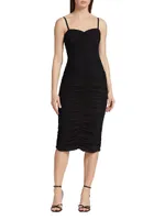 Caprice Ruched Midi-Dress