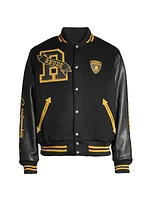 R H U D E x Lamborghini Atten Wool-Leather Varsity Bomber Jacket