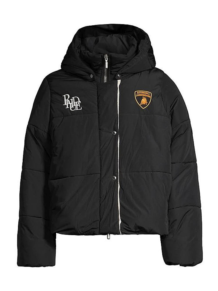 R H U D E x Lamborghini Hooded Puffer Jacket