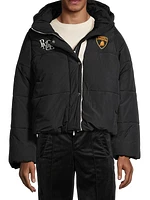 R H U D E x Lamborghini Hooded Puffer Jacket