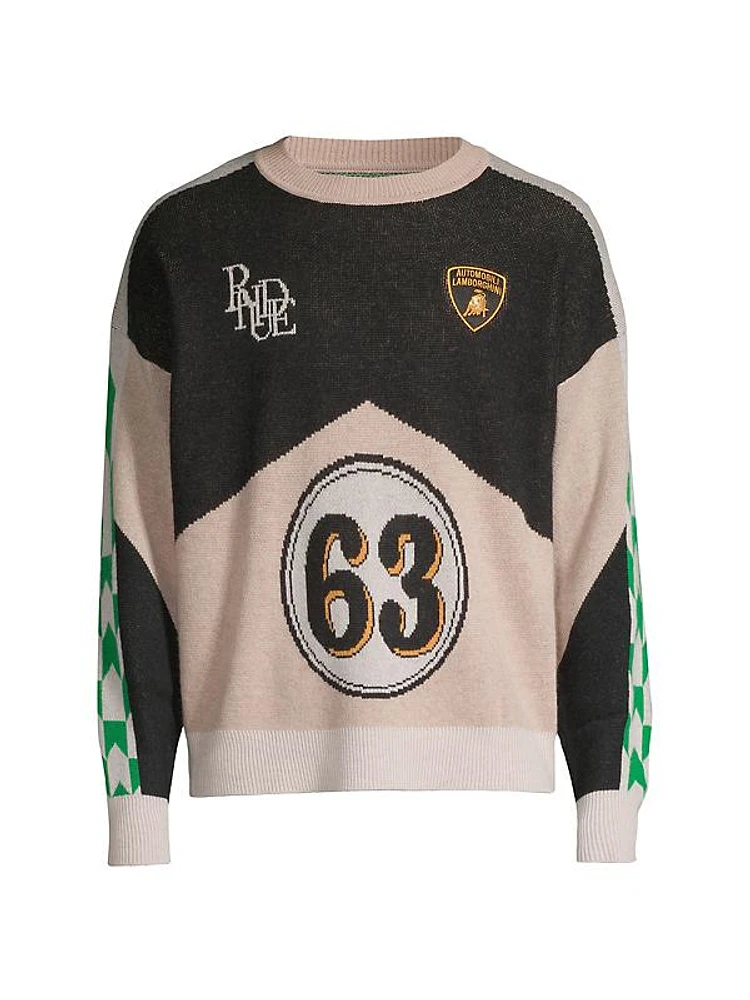 R H U D E x Lamborghini Wool-Cashmere Crewneck Sweater