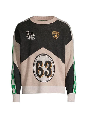 R H U D E x Lamborghini Wool-Cashmere Crewneck Sweater