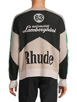 R H U D E x Lamborghini Wool-Cashmere Crewneck Sweater