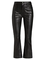 Coated High-Rise Slim Kick Pants