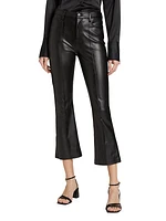 Coated High-Rise Slim Kick Pants