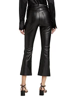 Coated High-Rise Slim Kick Pants